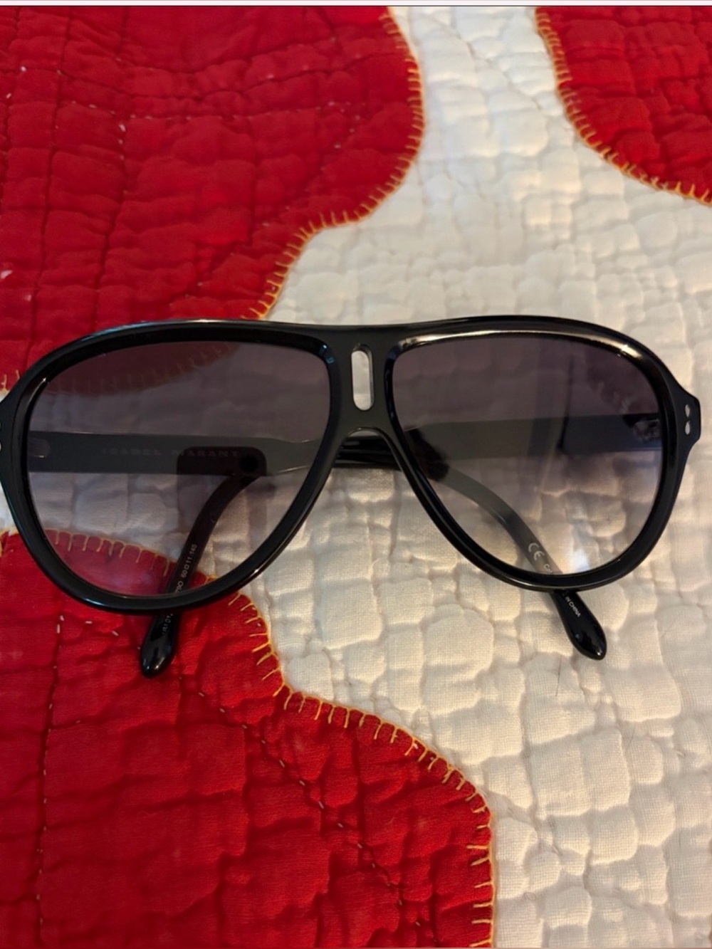 Isabel Marant Black Aviator Sunglasses